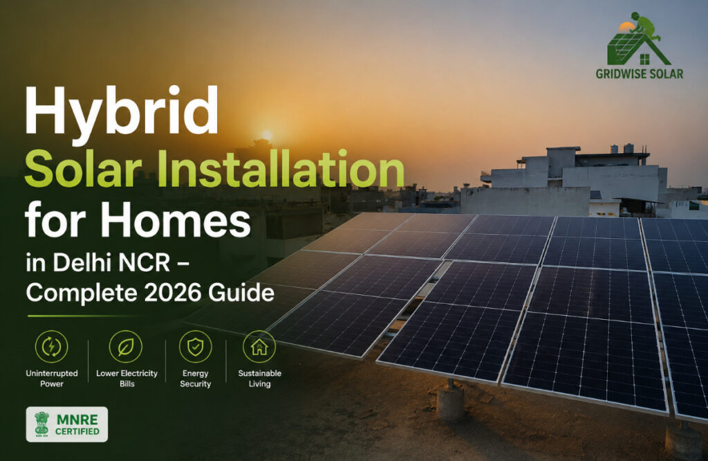 Get Started with Hybrid Solar Installation for Homes in Delhi NCR