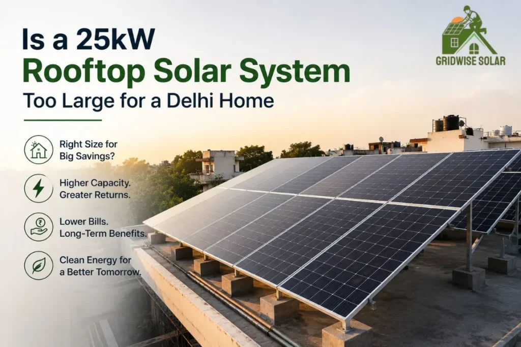 25kW rooftop solar Delhi