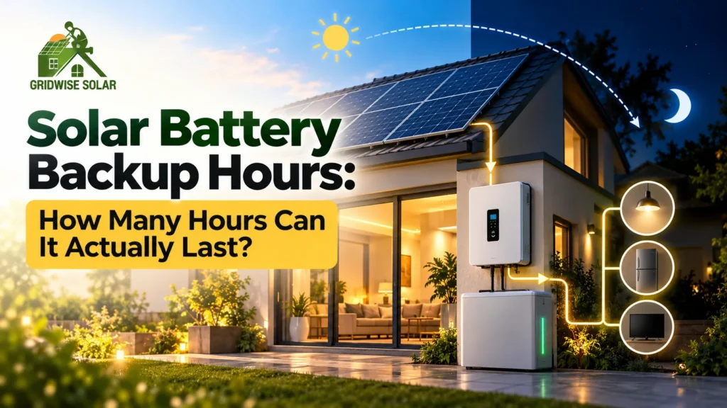 Solar battery backup hours