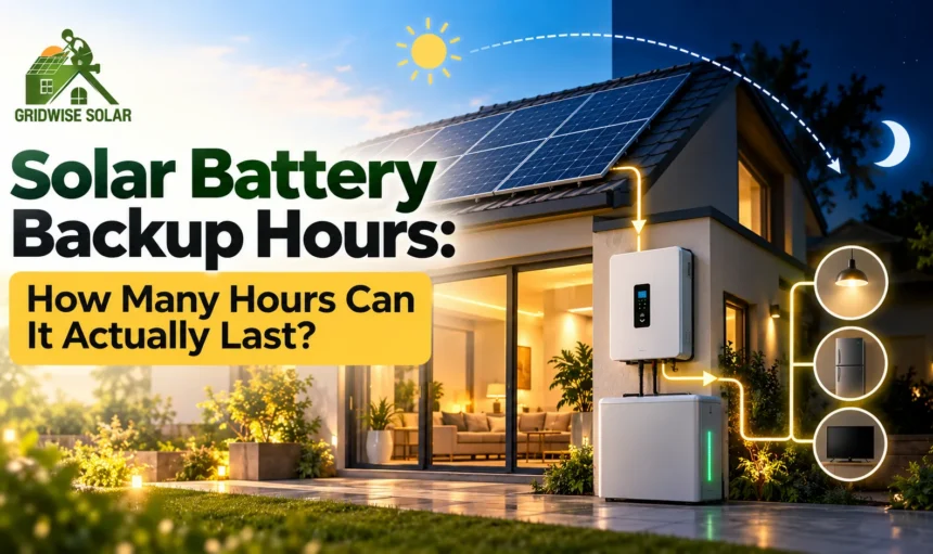 Solar battery backup hours