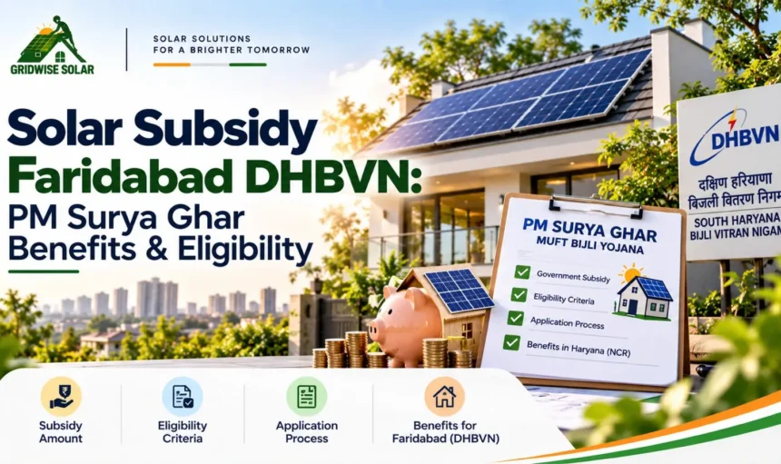 Solar Subsidy Faridabad DHBVN
